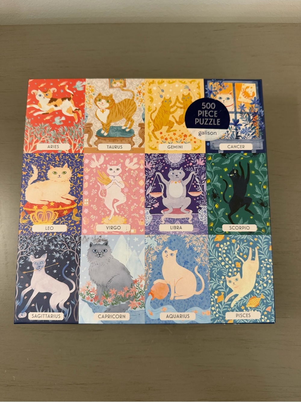 Cat Zodiac Signs 500 Piece Jigsaw Puzzle Galison Complete Personality Chart